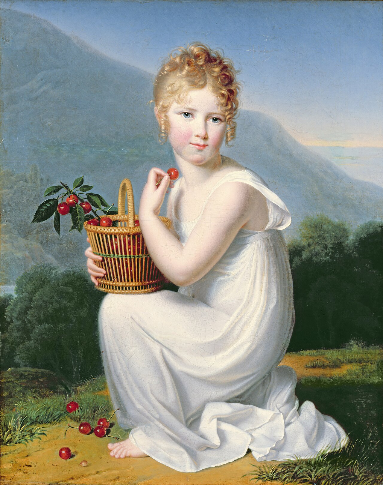 Young Girl Eating Cherries by Jeanne-Élisabeth Chaudet