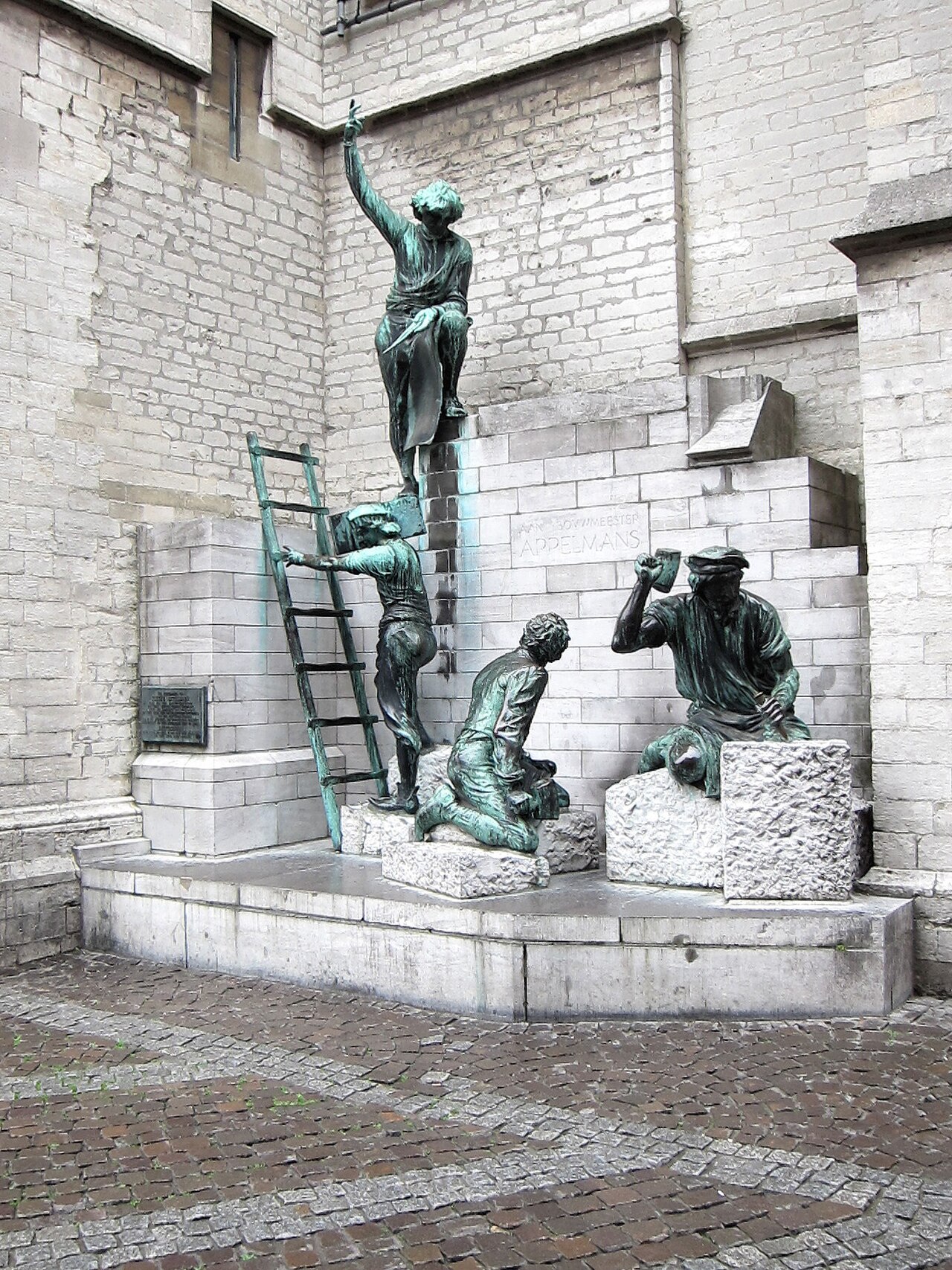 Monument of The Tower Builder - Pieter Appelmans by Jef Lambeaux