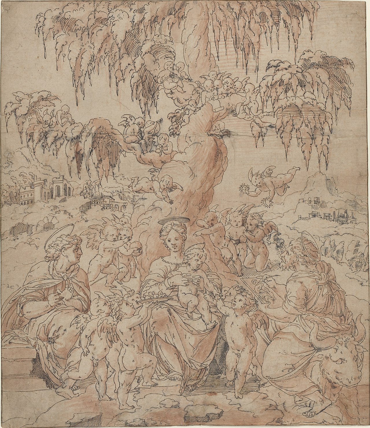 Madonna and Child with Saints John and Luke by Jehan Cousin the Younger