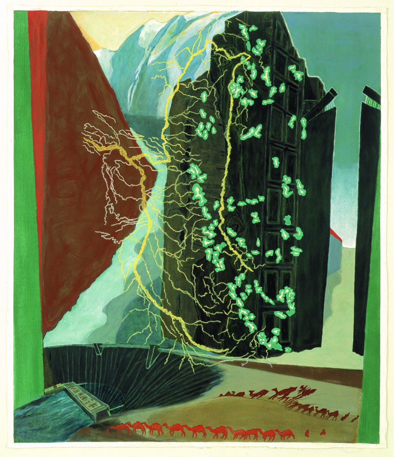 Testament of the Powers That Be (Where Trees Turn to Sand, Residual Colours Stain the Lands by Jo Baer