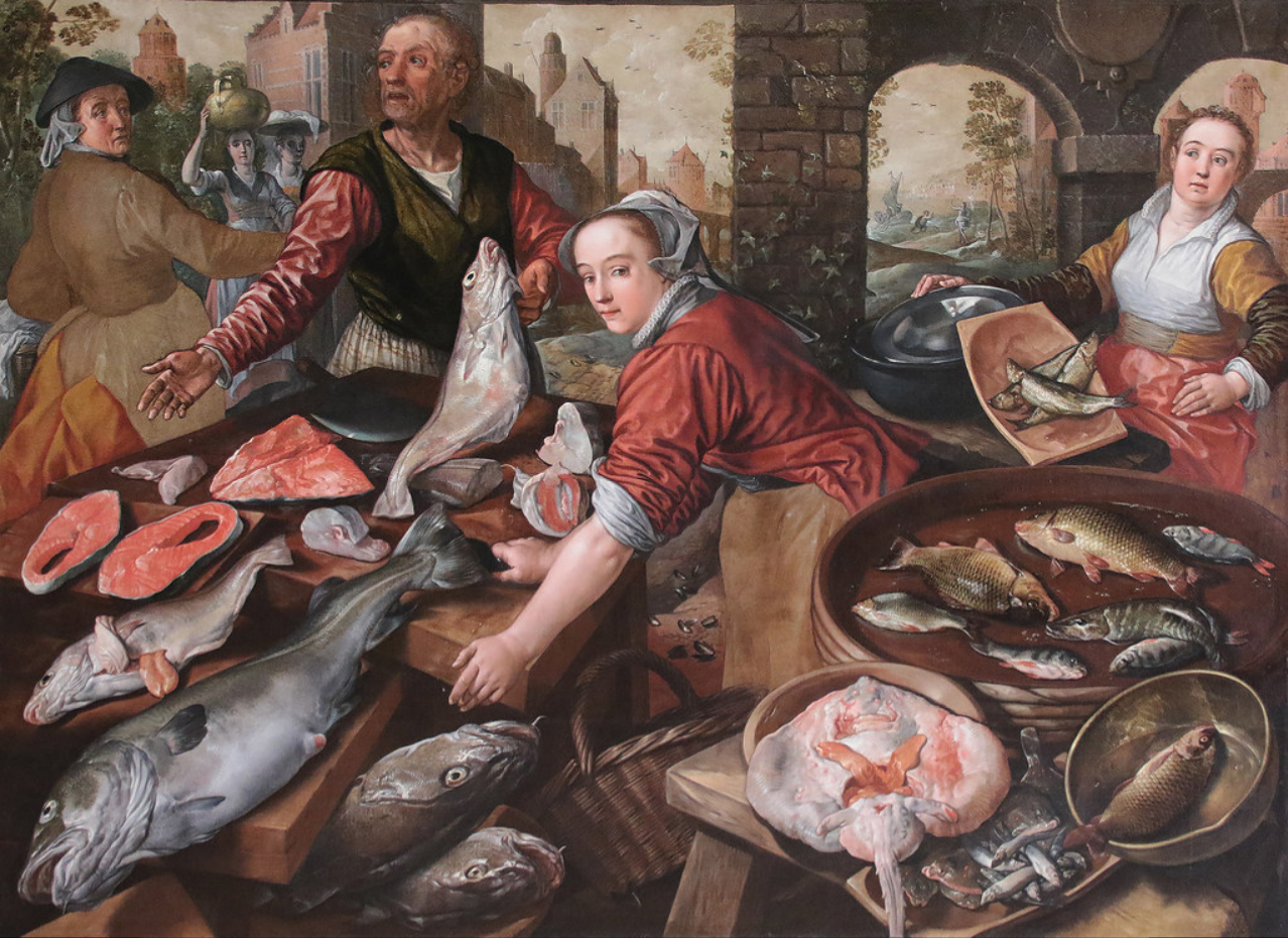 Fishmonger's stall by Joachim Beuckelaer