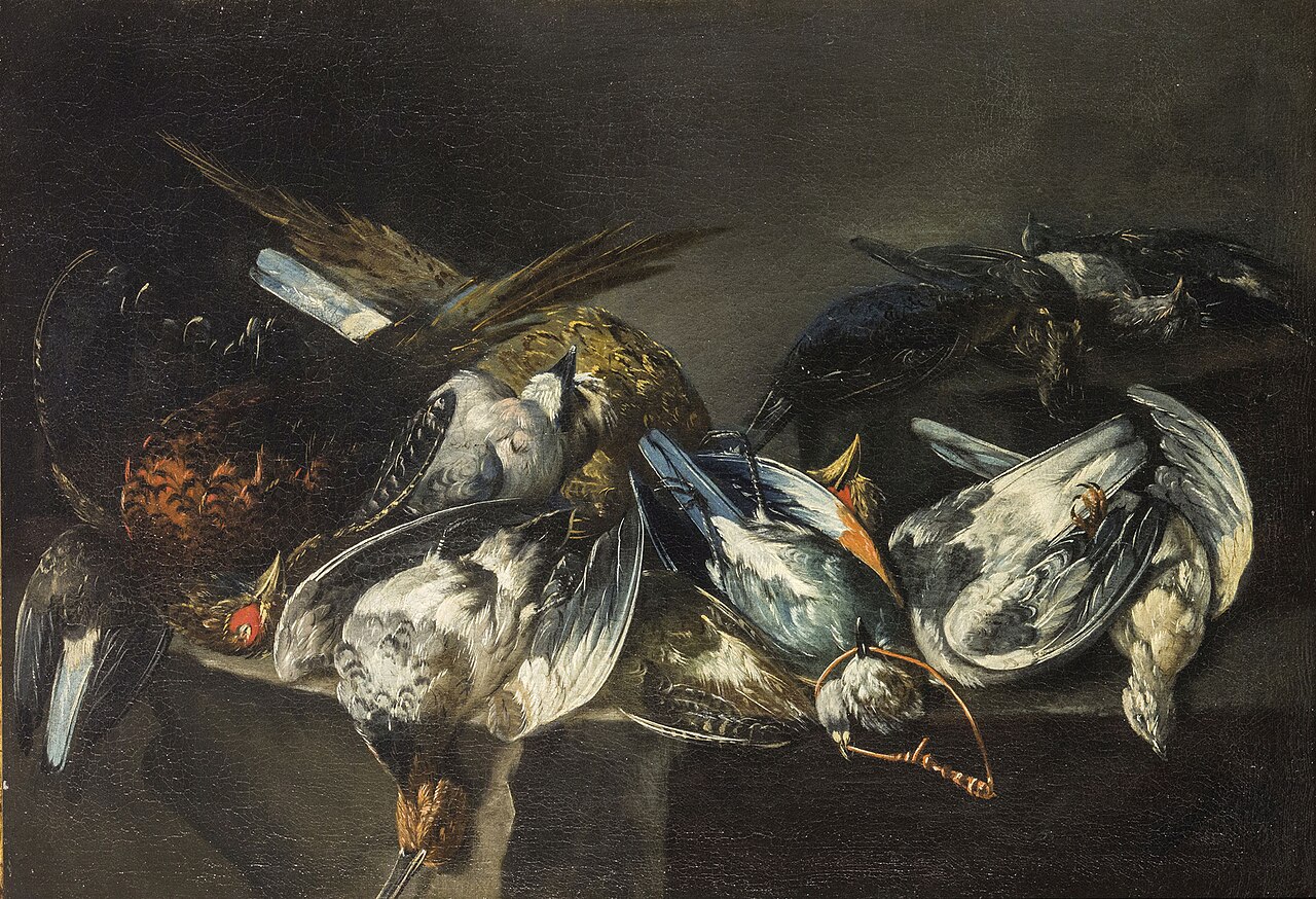 Still life with game fowl by Joannes Hermans