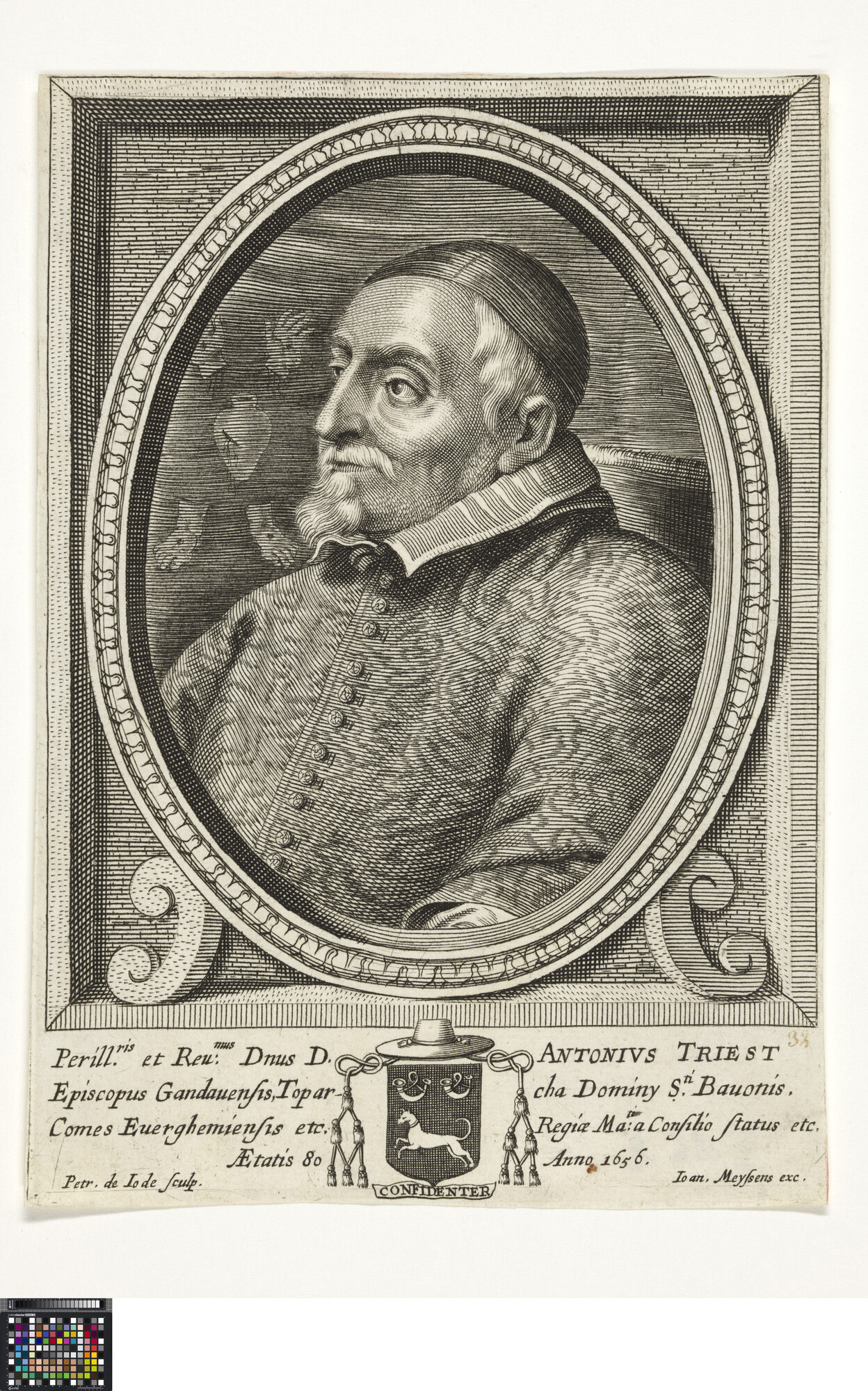 Portrait of bishop Antonius Triest by Joannes Meyssens