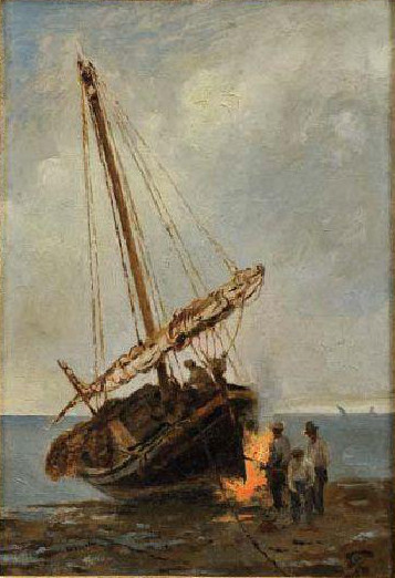 Calafates a trabalharem na praia by João Vaz