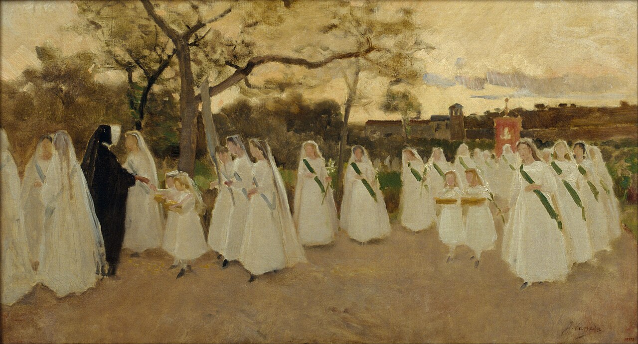Procession of Schoolgirls by Joaquim Vayreda i Vila