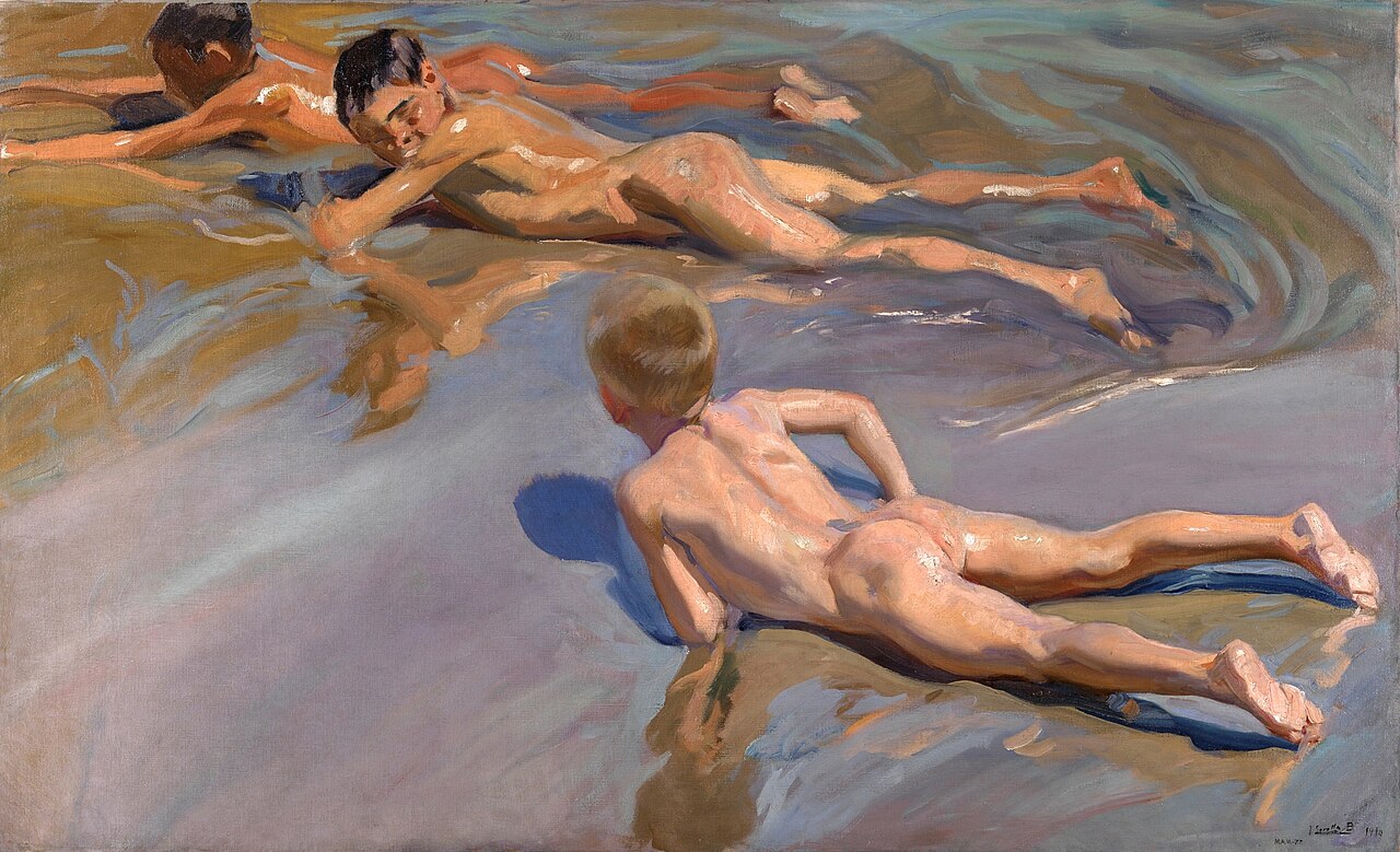 Chicos en la playa by Joaquín Sorolla