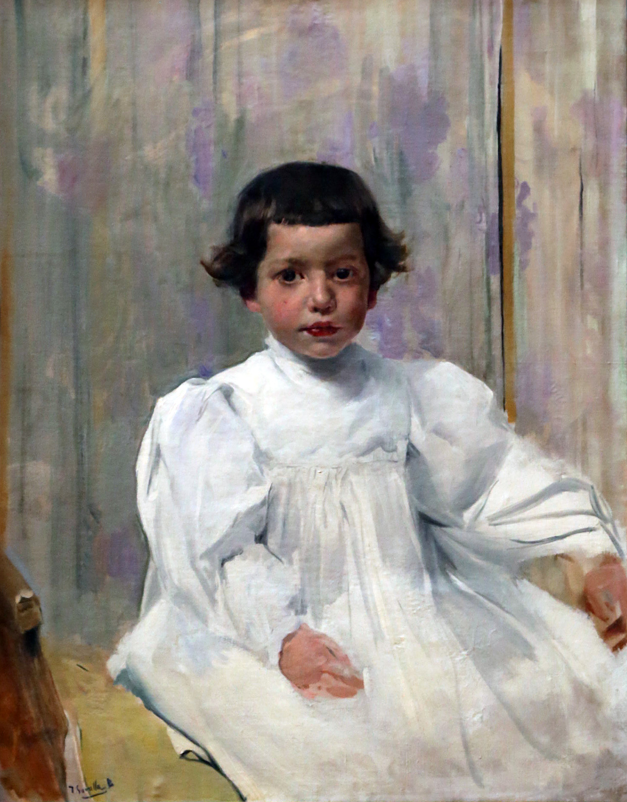 Joaquín Sorolla García dressed in white by Joaquín Sorolla