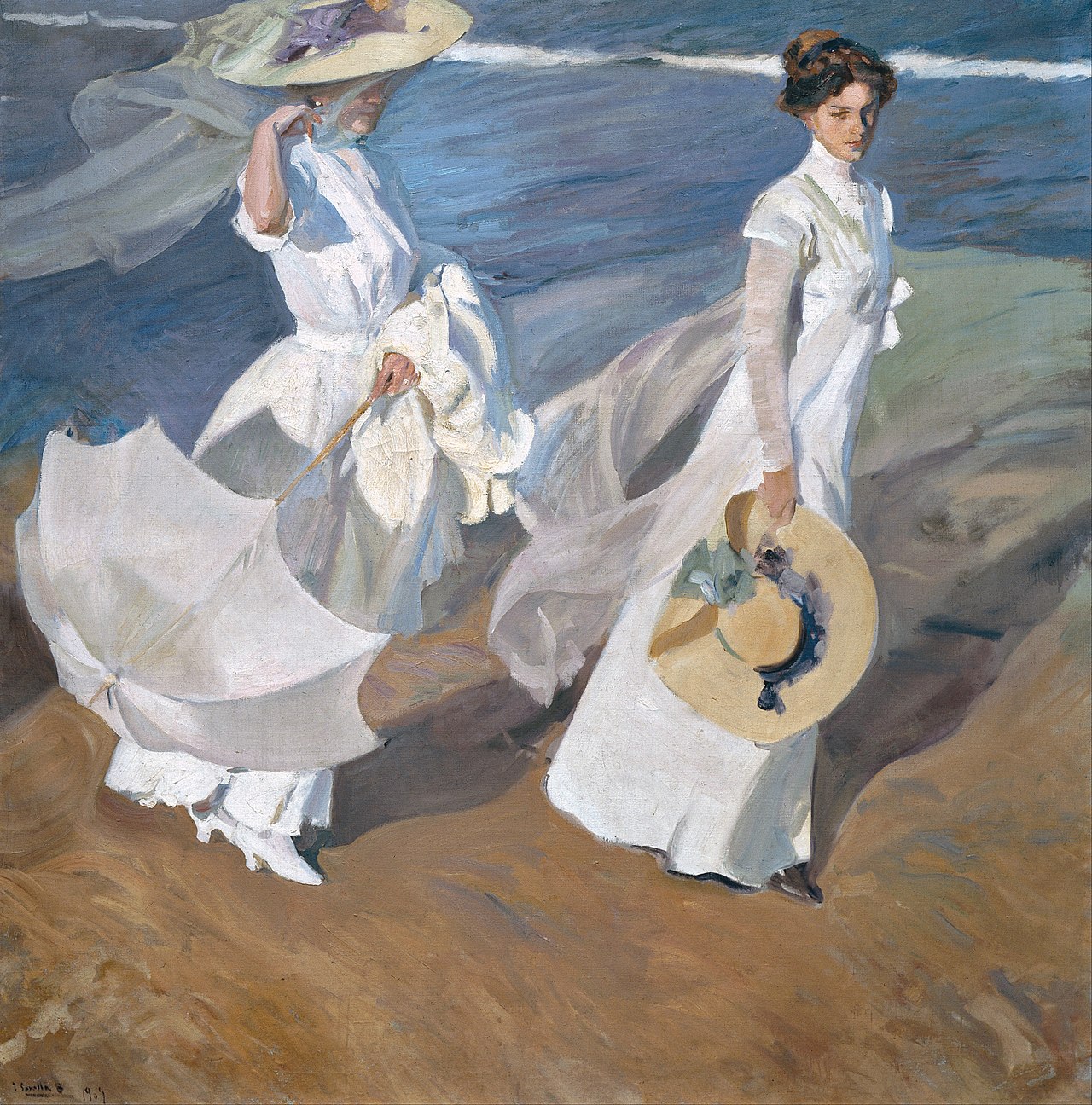Walk on the mountain by Joaquín Sorolla