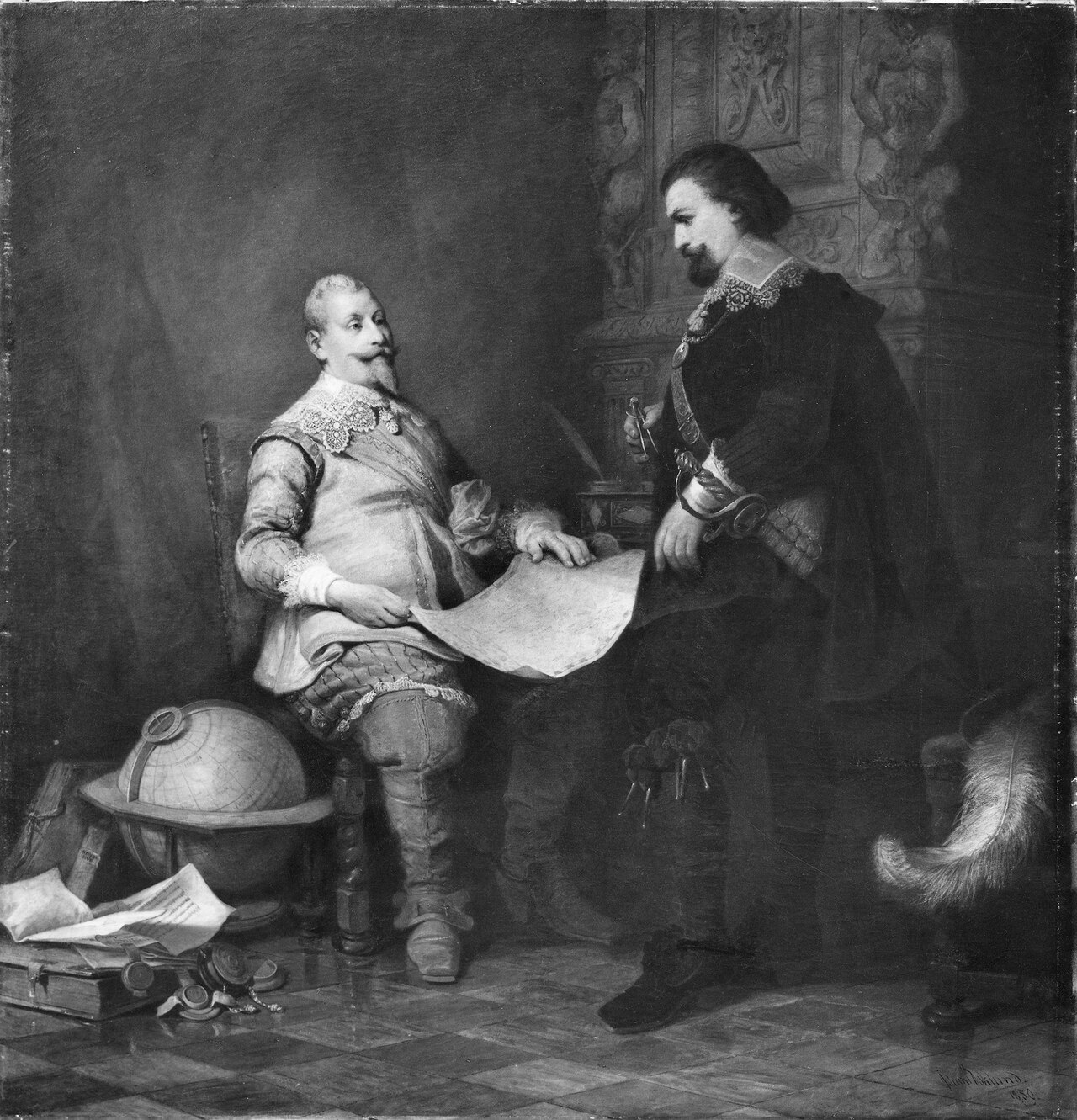 King Gustav II Adolf of Sweden and his Chancellor Axel Oxenstierna by Johan Christoffer Boklund