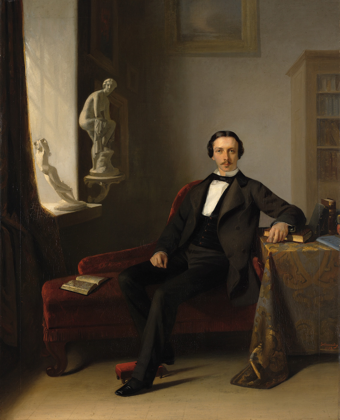 Portrait of Abraham Willet (1825-1888) by Johan Georg Schwartze