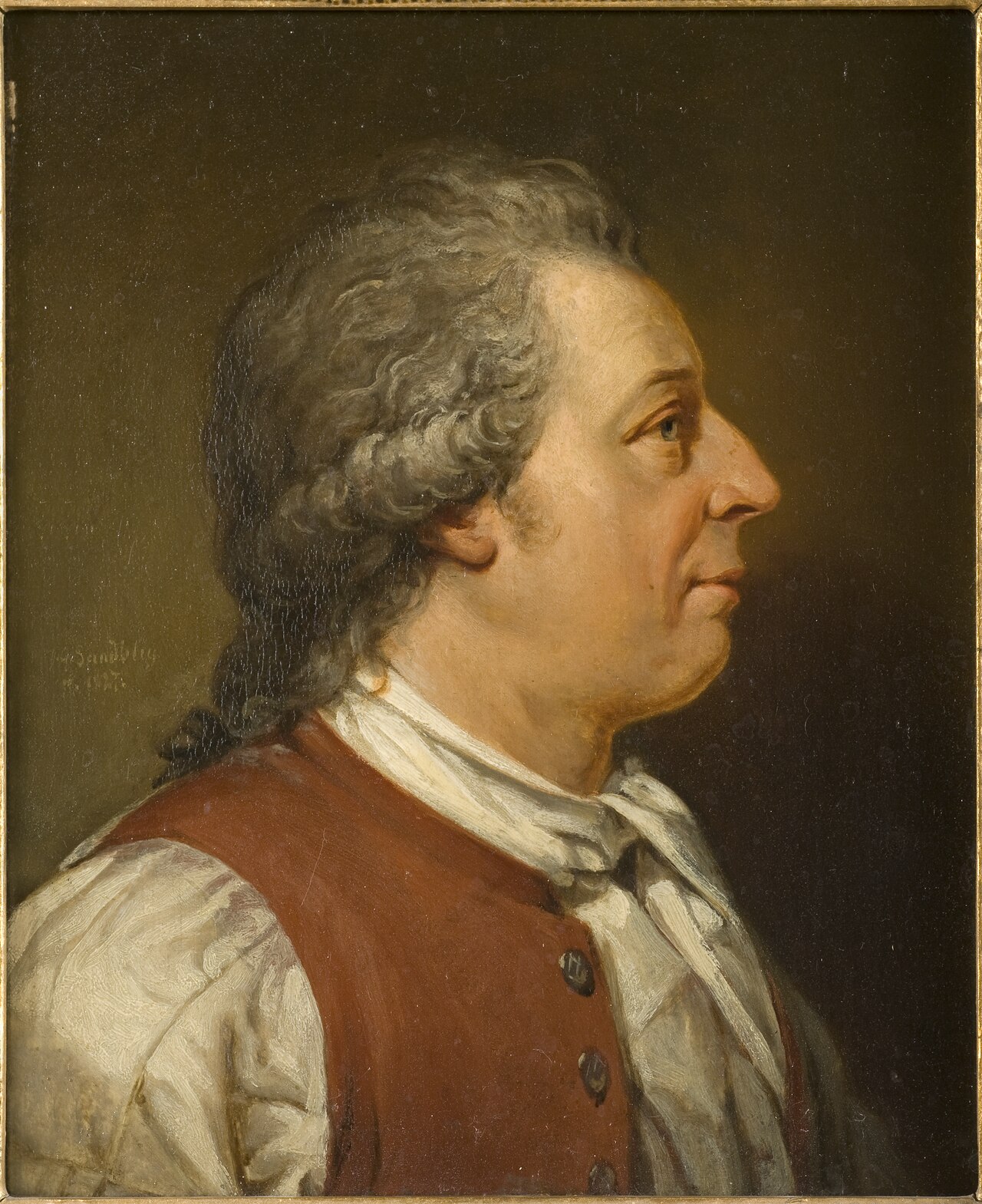 Carl Michael Bellman (1740-1795), poet, married to Lovisa Grönlund by Johan Gustaf Sandberg