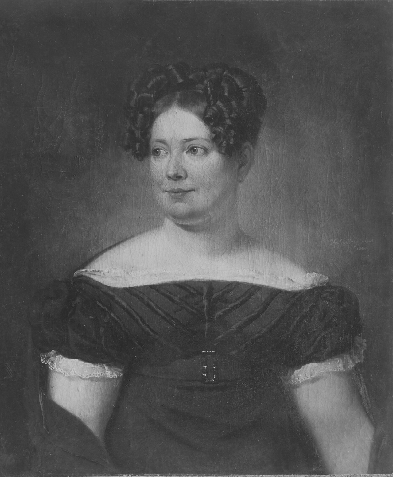 Hedvig Gustava Törneman (1792-1857), married to the Justice of the Supreme Court Gustav Nyblaeus by Johan Gustaf Sandberg