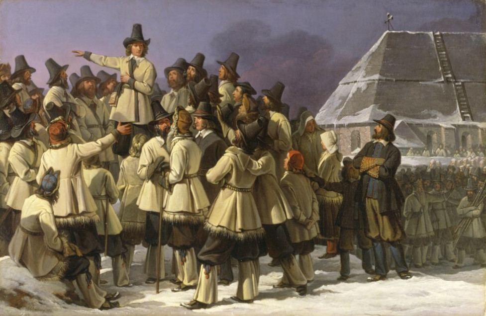 King Gustav Vasa of Sweden Addressing Men from Dalarna in Mora by Johan Gustaf Sandberg
