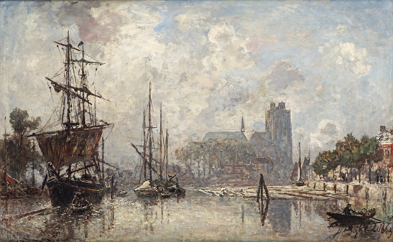 The Port of Dordrecht by Johan Jongkind