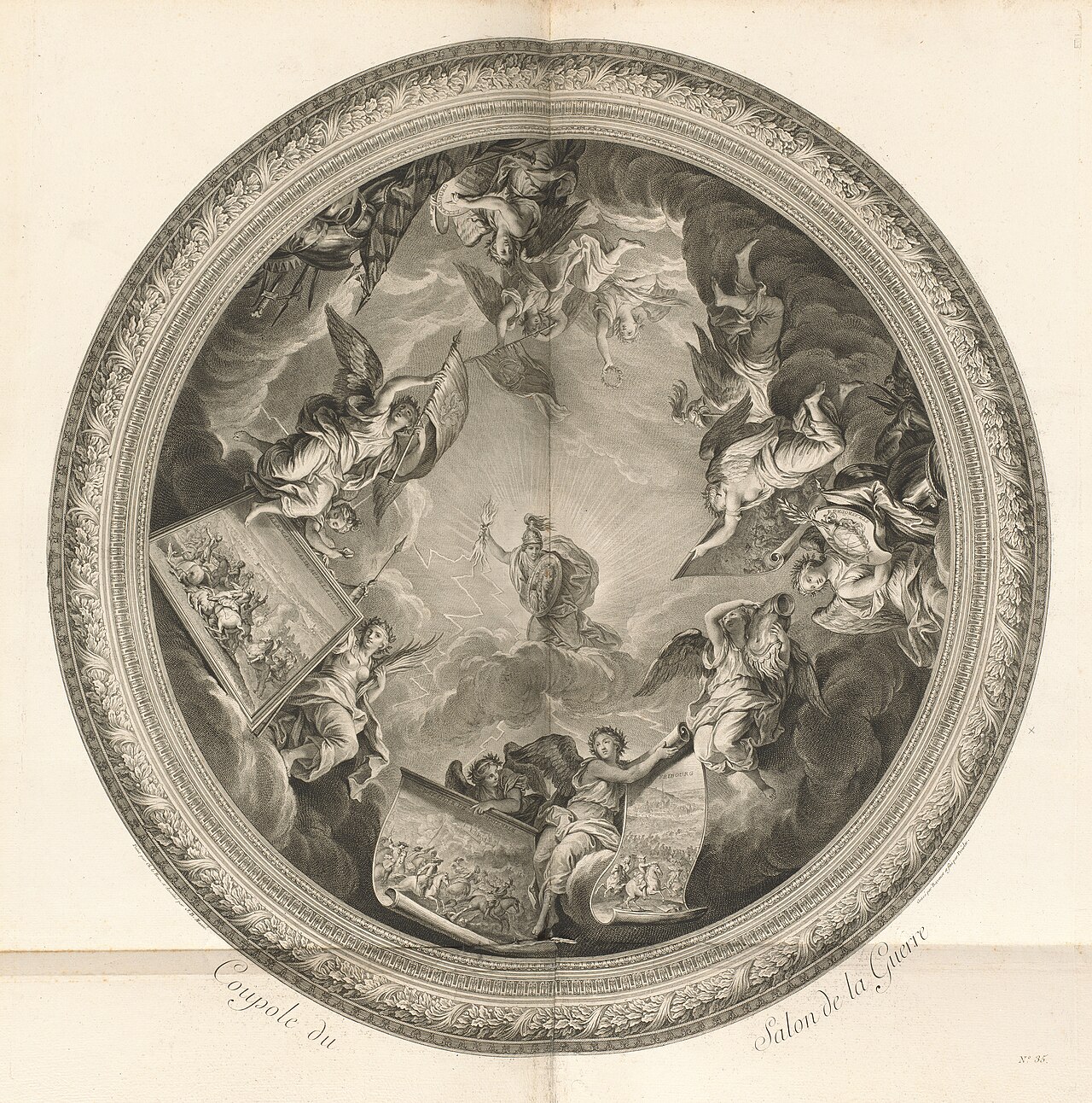 Coupole du Salon de la Guerre (Cupola of the Salon of War) [pl. 35] by Johan Martin Preisler