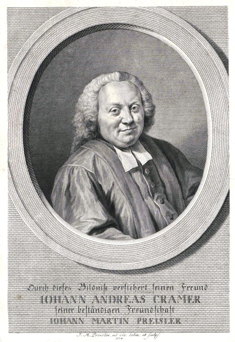 Johann Andreas Cramer by Johan Martin Preisler