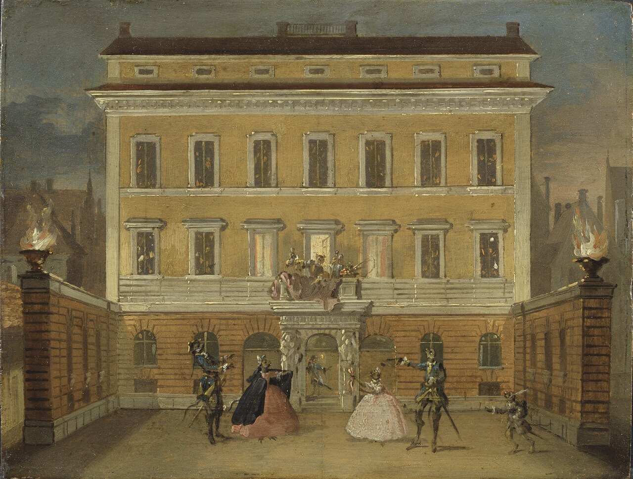 Monkeys Acting in front of the Governor's House, Stockholm by Johan Pasch