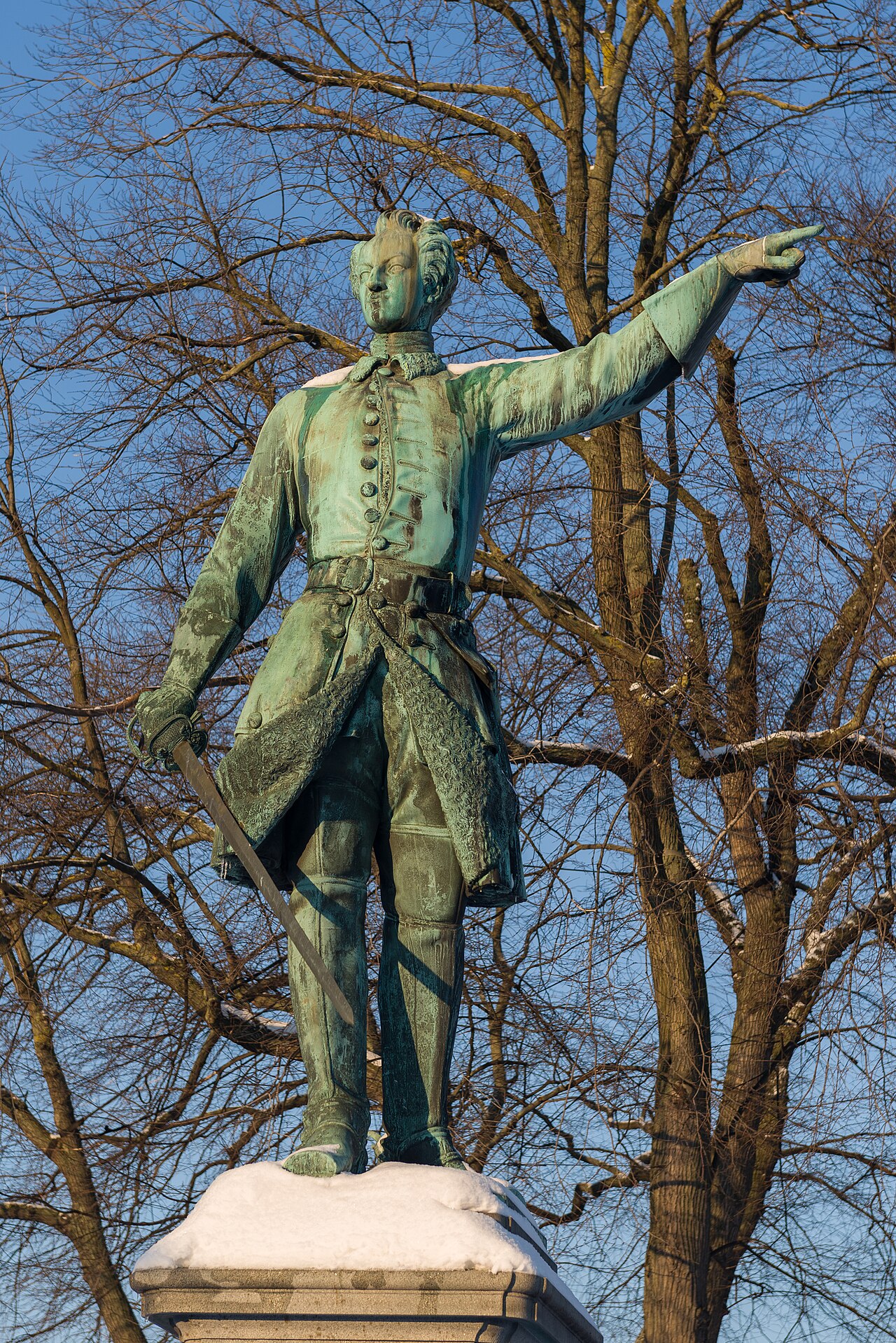 Charles XII statue by Johan Peter Molin