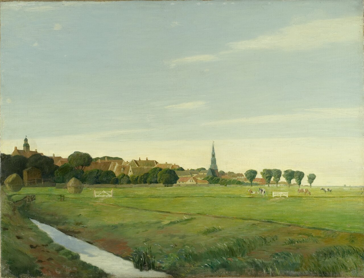 Landscape with a Town by Johan Rohde