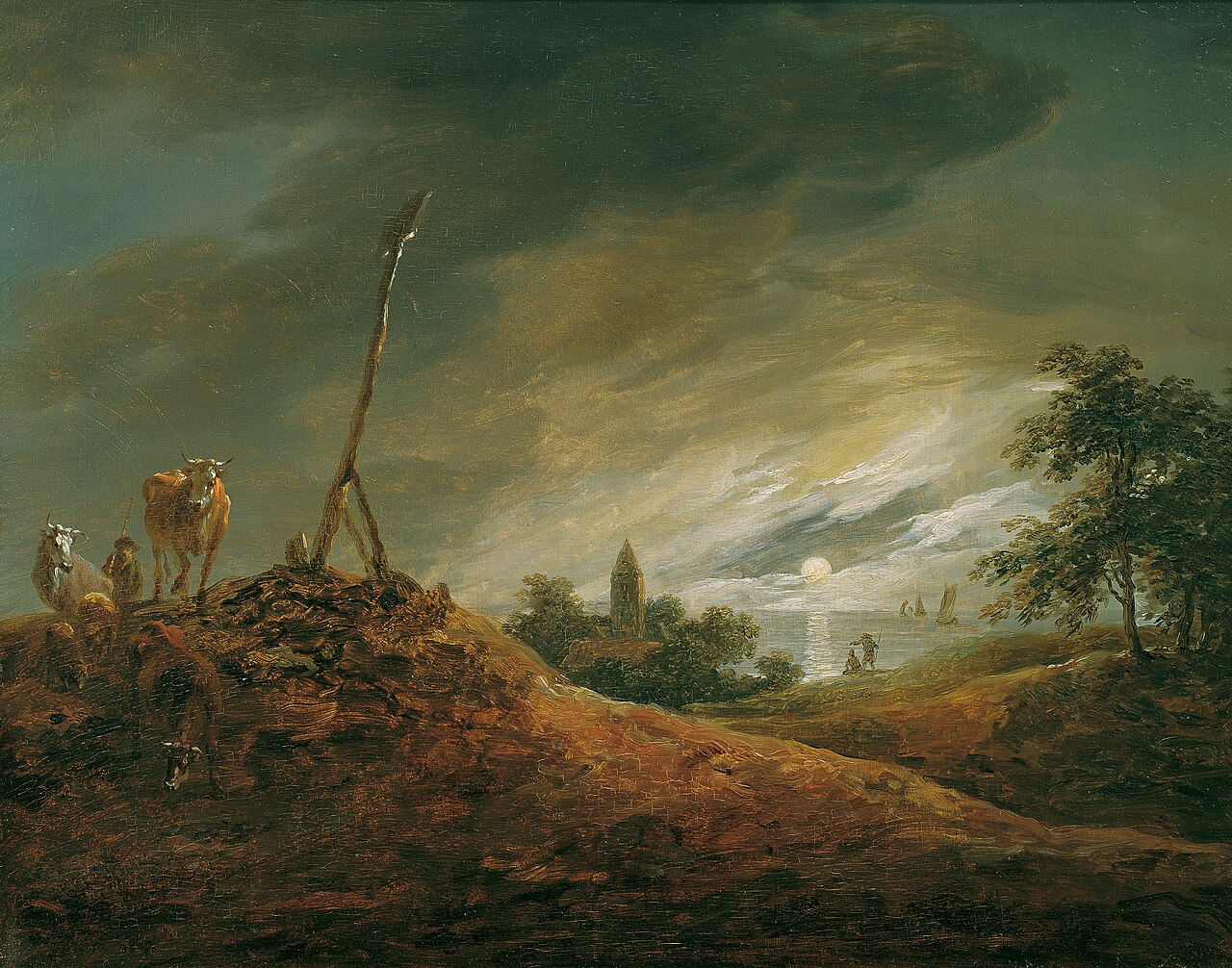 Evening landscape by Johann Christian Brand