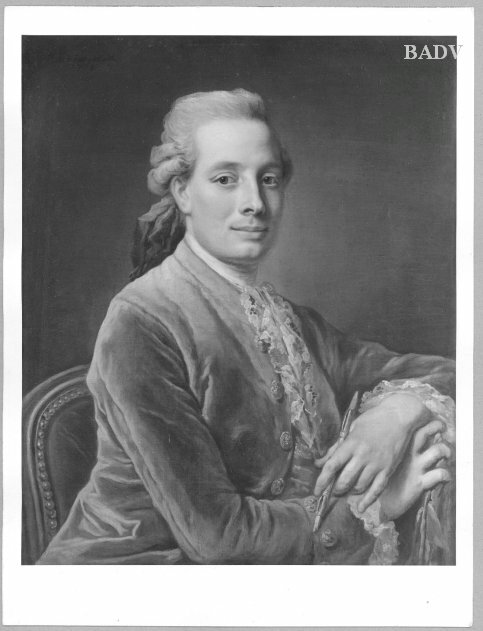 portrait of a gentleman in red by Johann Ernst Heinsius