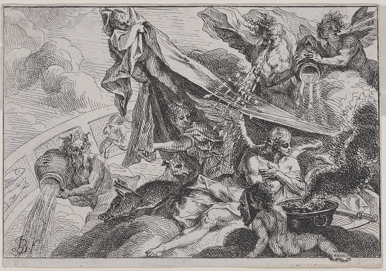 Allegory of Winter with Diana the Huntress by Johann Georg Bergmüller