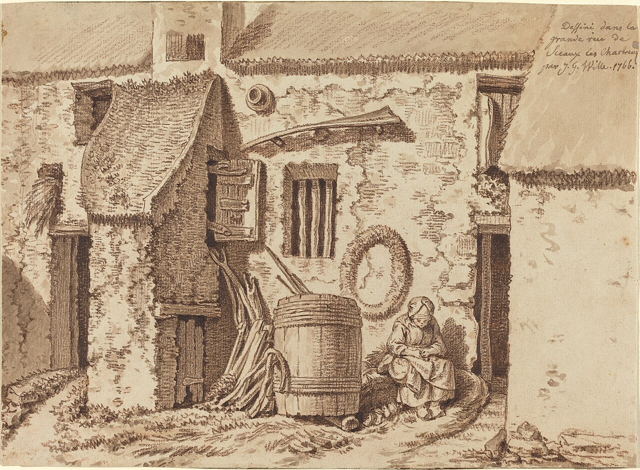 A Rustic House in the Grand Rue at Sceaux-Les-Chartreux by Johann Georg Wille
