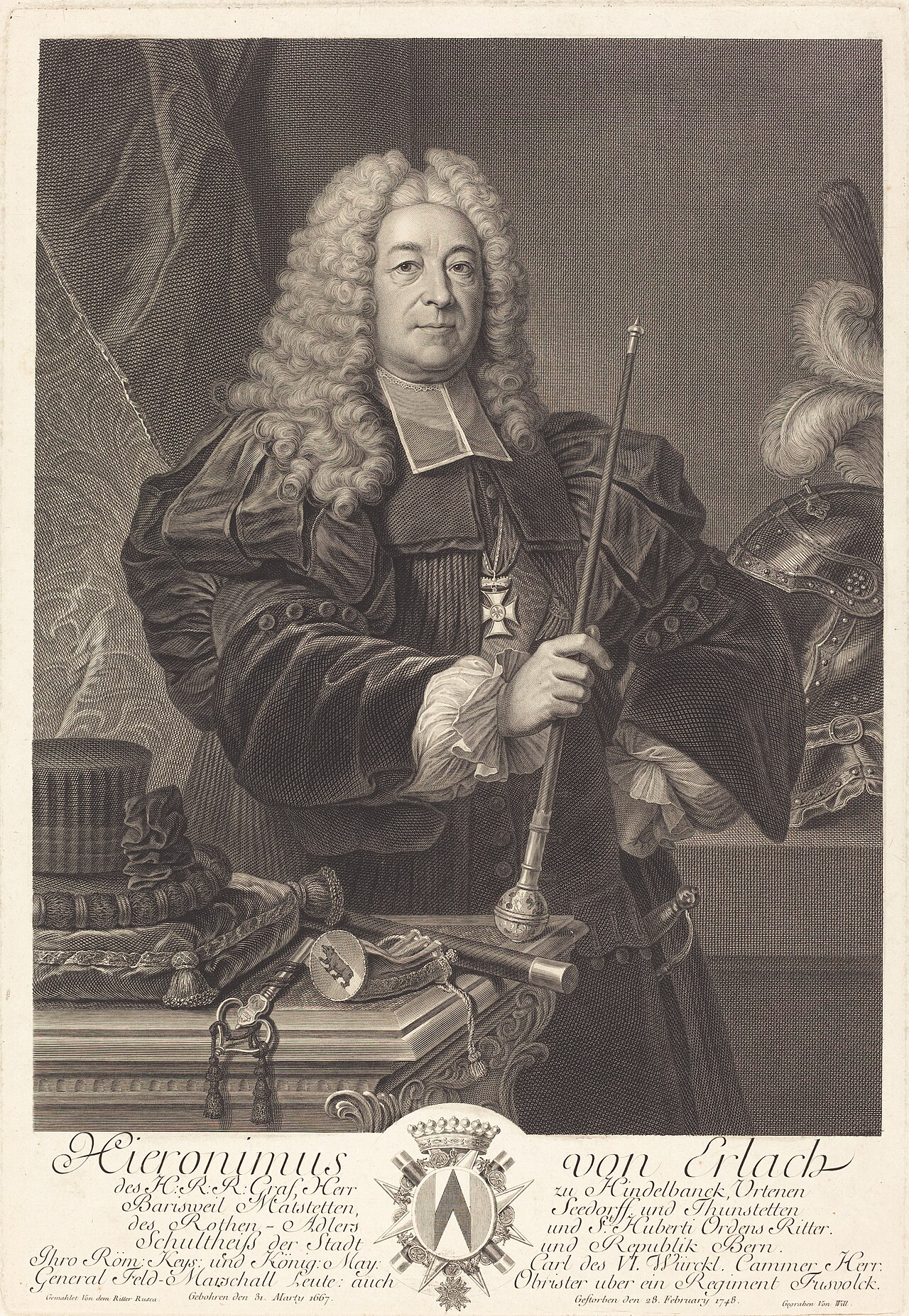 Johann von Erlach by Johann Georg Wille