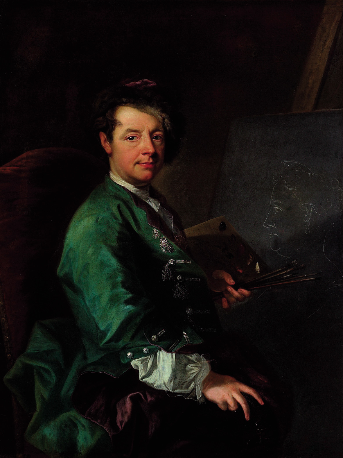 Self-portrait by Johann Gottfried Auerbach