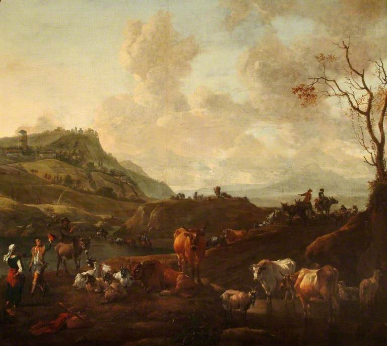 Cattle Scene by Johann Heinrich Roos