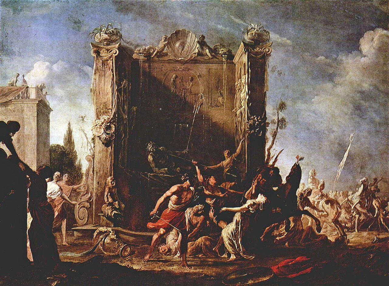 Death of the Daughter of Spurius Tarpeus by Johann Heinrich Schönfeld