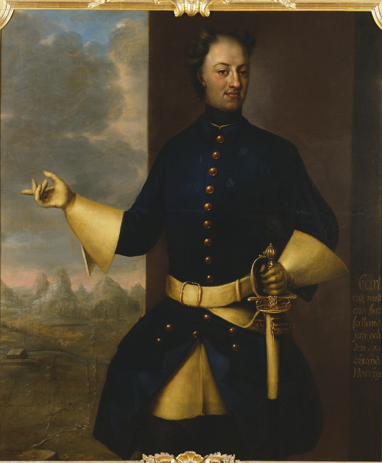 Karl XII, 1682-1718, konung av Sverige pfgalzgreve av Zweibrücken by Johann Heinrich Wedekind