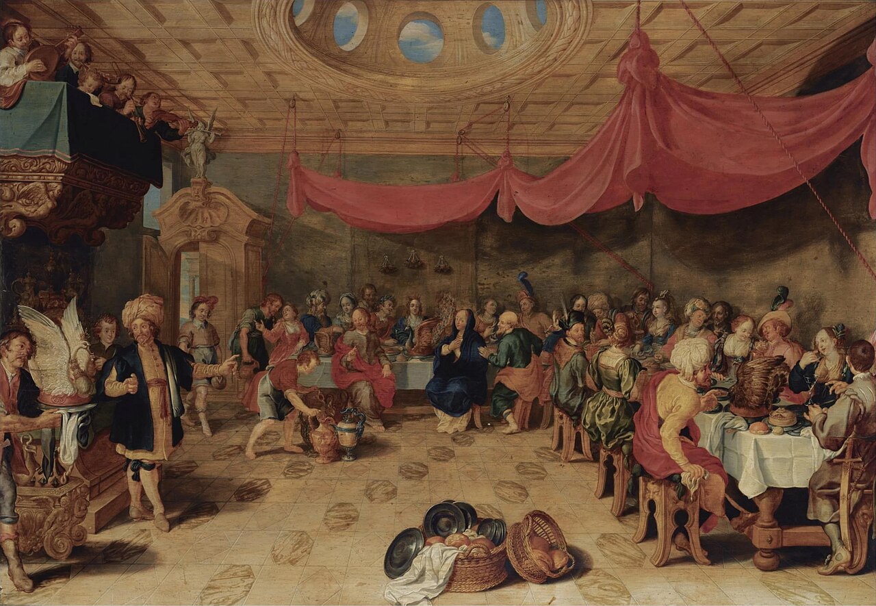 The wedding feast at Cana by Johann Hulsman