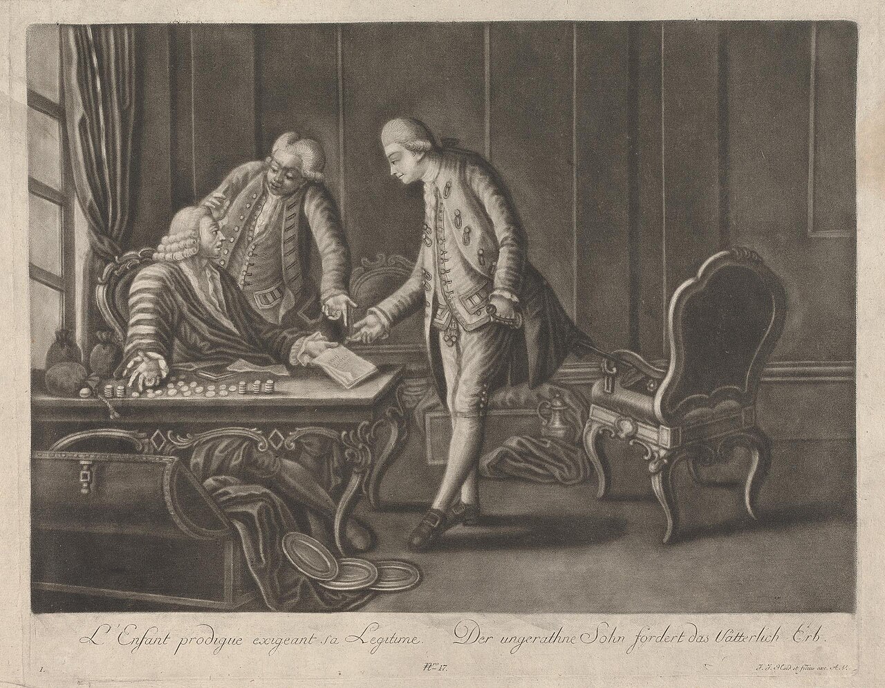 L'Enfant Prodigue exigeant sa legitime by Johann Jakob Haid