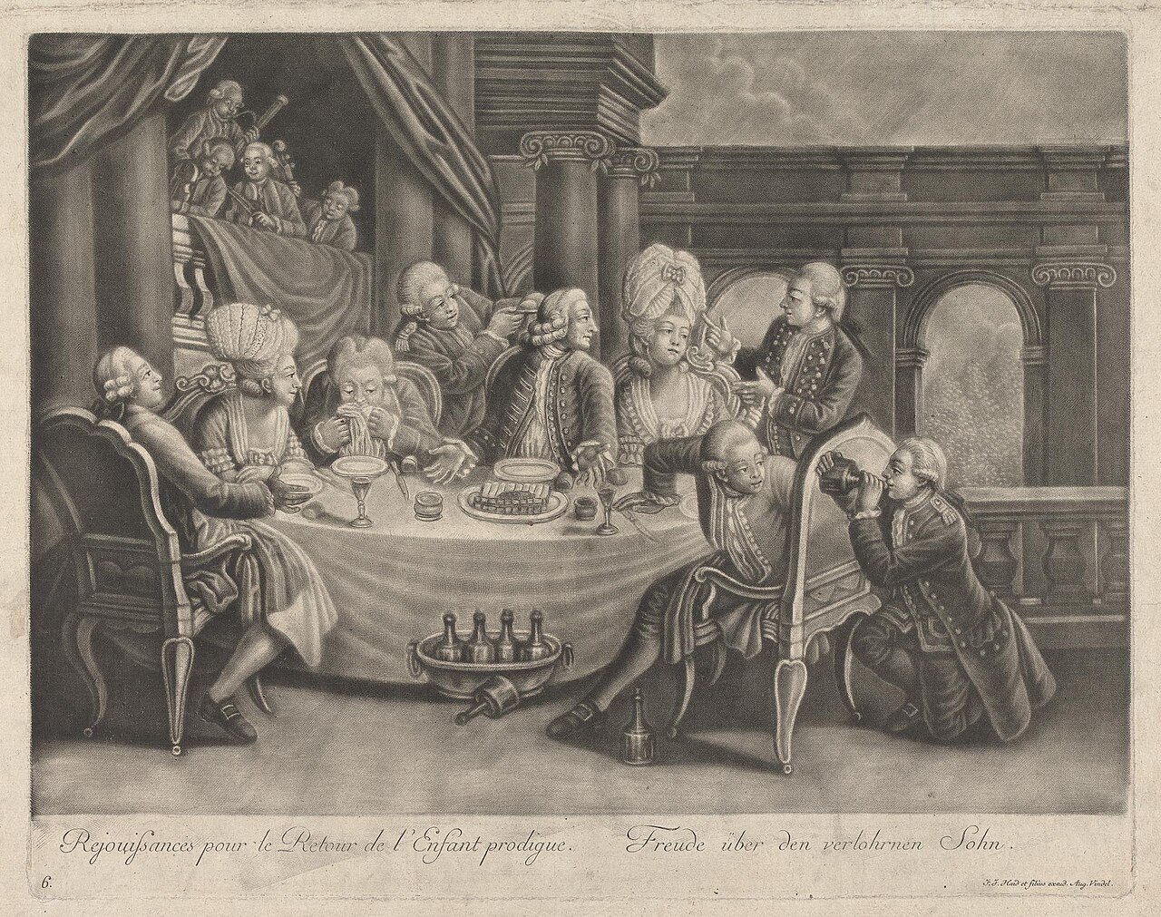 Rejouissances pour le Retour de l'Enfant Prodigue by Johann Jakob Haid