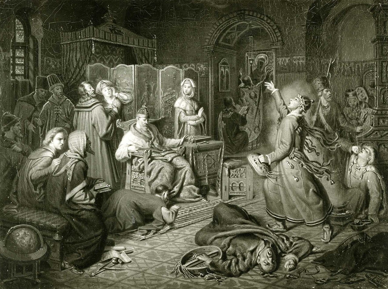 Finnish sorcerers predicting Ivan the Terrible's end by Johann Karl Bähr