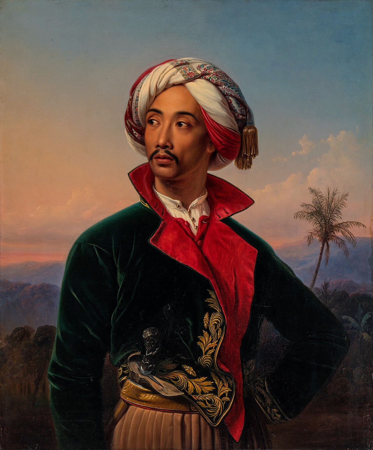 Portrait of Raden Saleh by Johann Karl Bähr