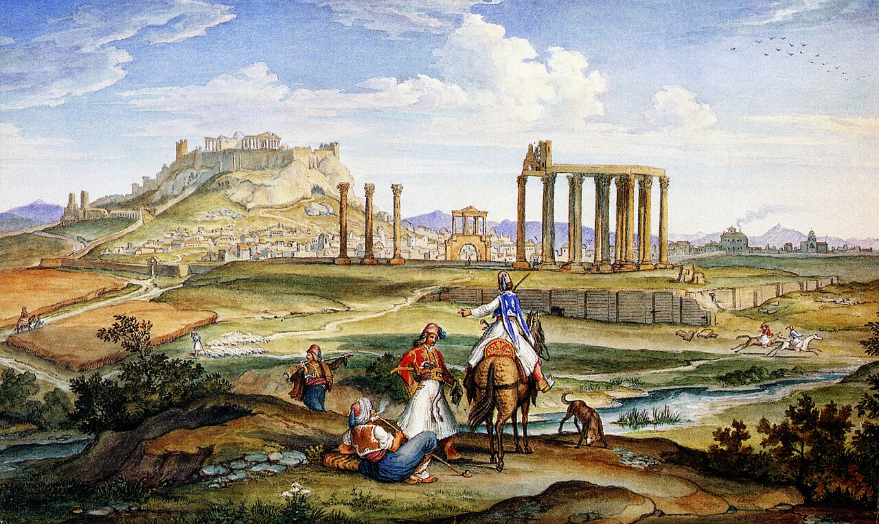 View of Athens from the River Ilissos by Johann Michael Wittmer