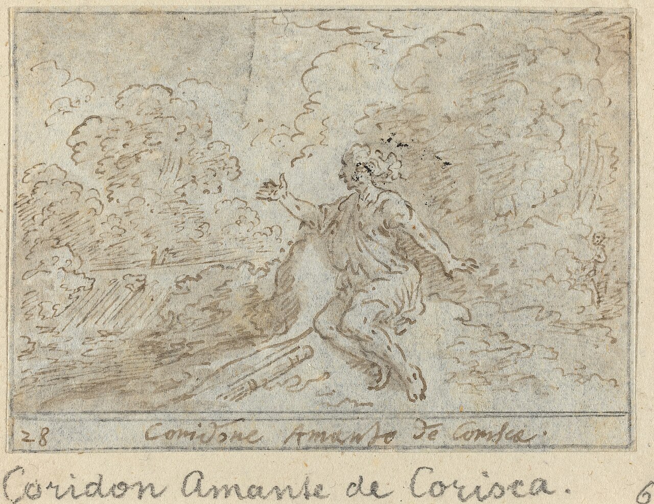 Coridone, Lover of Corisca by Johann Wilhelm Baur