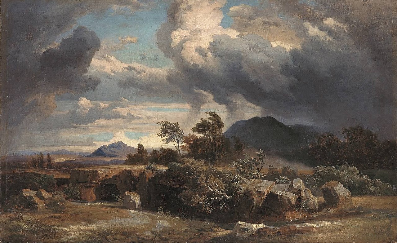 Landscape with evening storm by Johann Wilhelm Schirmer