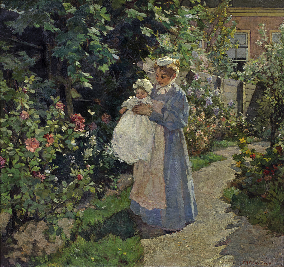 In the garden by Johannes Evert Hendrik Akkeringa