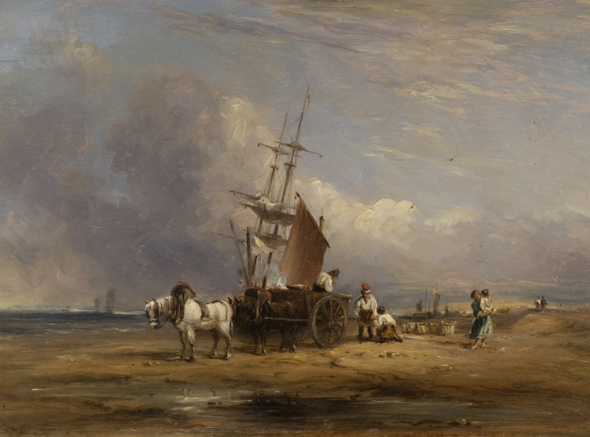 Beach Scene by Johannes Hermanus Barend Koekkoek