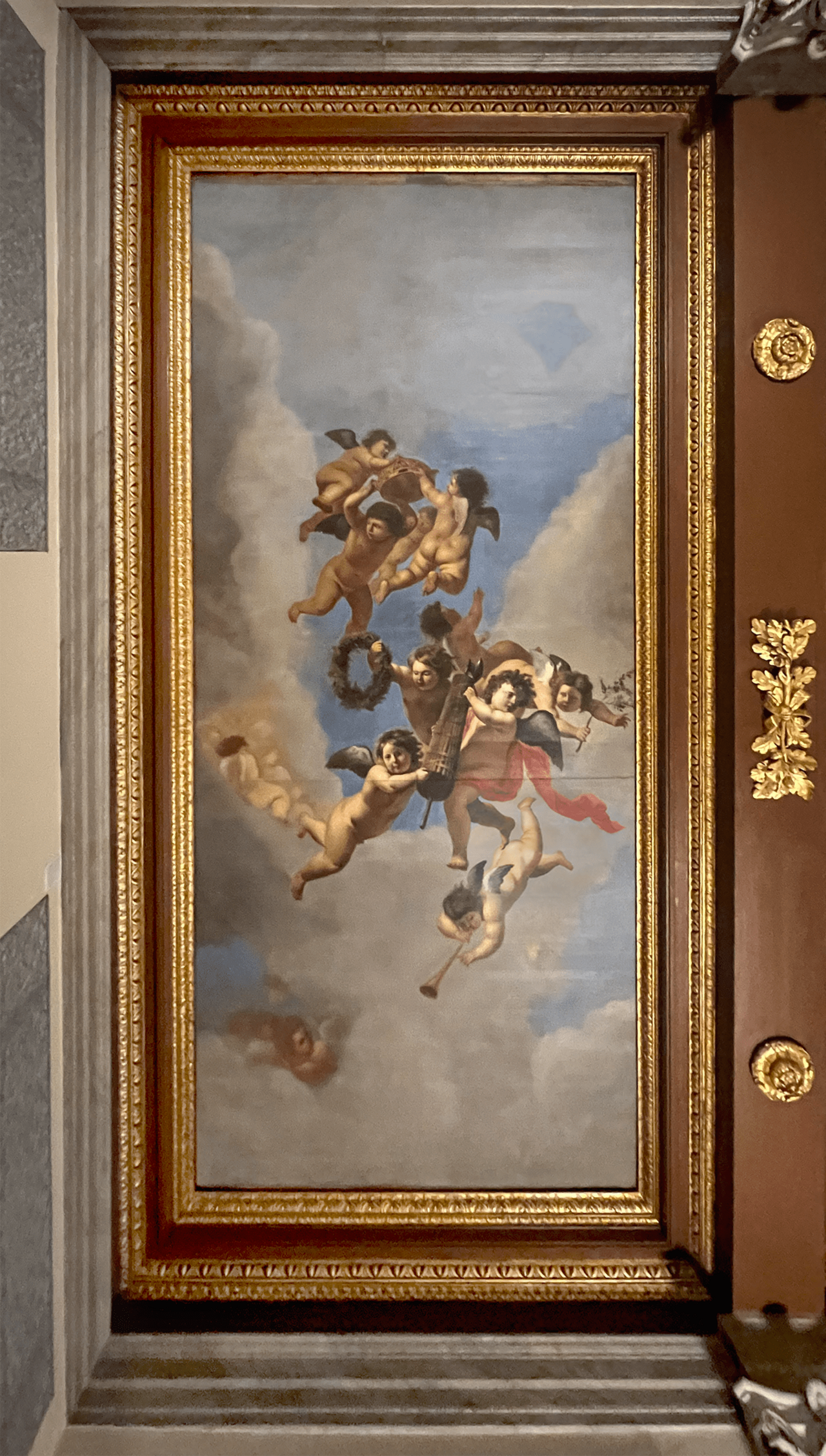 Ceiling of the mayor's room overlooking the vierschaar (Royal Palace of Amsterdam) by Johannes Jansz Bronckhorst