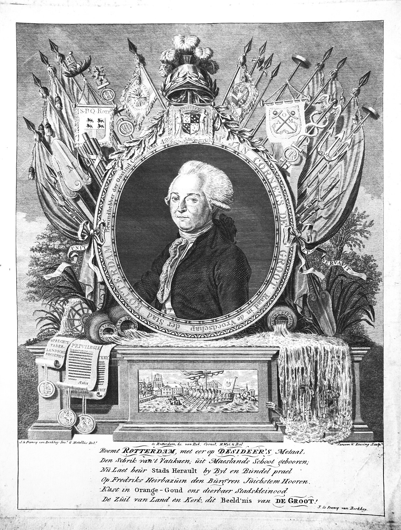 Portrait of Jan Cornets de Groot (1745-1798) by Johannes le Francq van Berkhey