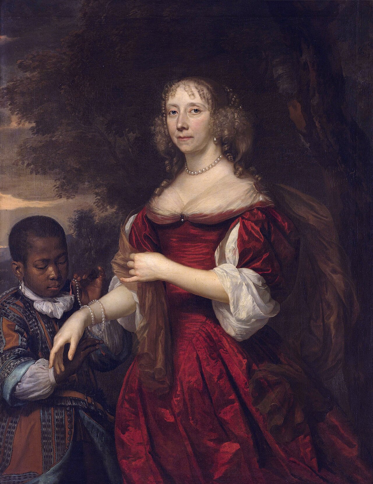 Portrait of Margaretha van Raephorst (d 1690). Wife of Cornelis Tromp by Johannes Mytens