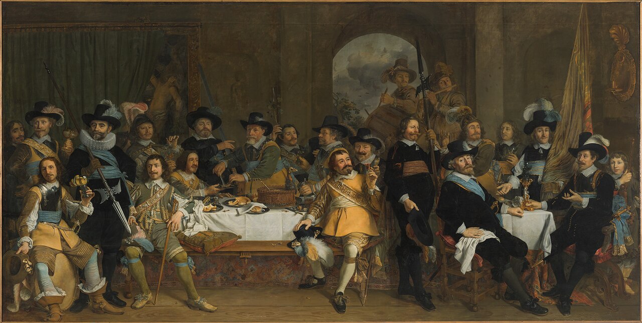 Feast of the civic guard in honor of the appointment of Burgomaster Jan van de Poll (1597-1678) as colonel, 1650 by Johannes Spilberg
