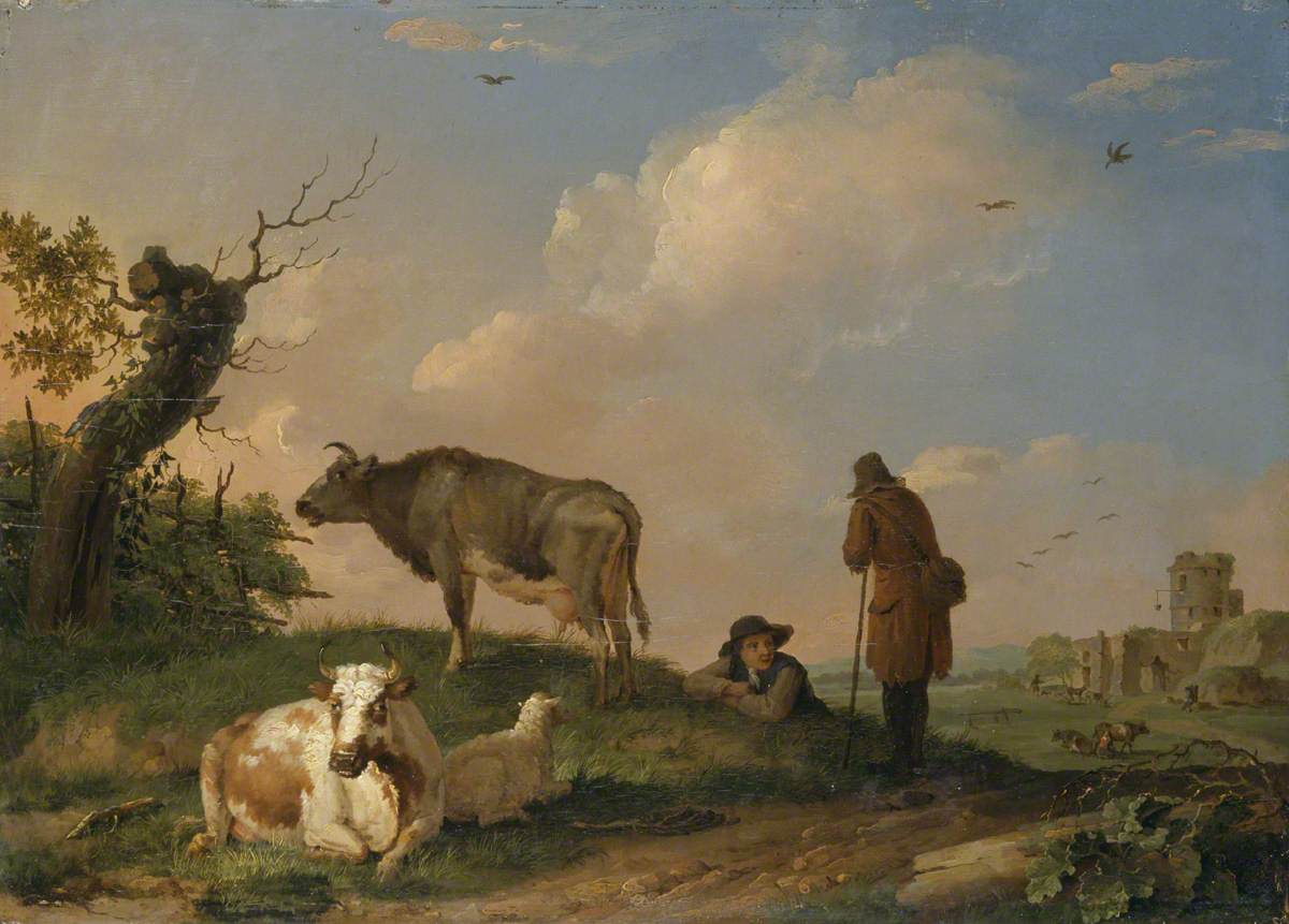 Landscape with Cattle by Johannes van der Bent
