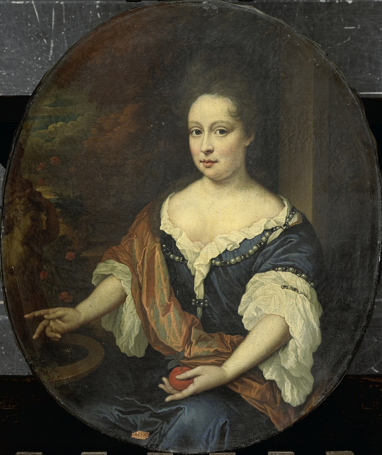Portrait of Judith Allijn (died 1702), Wife of Harmen Lijnslager by Johannes van Haensbergen