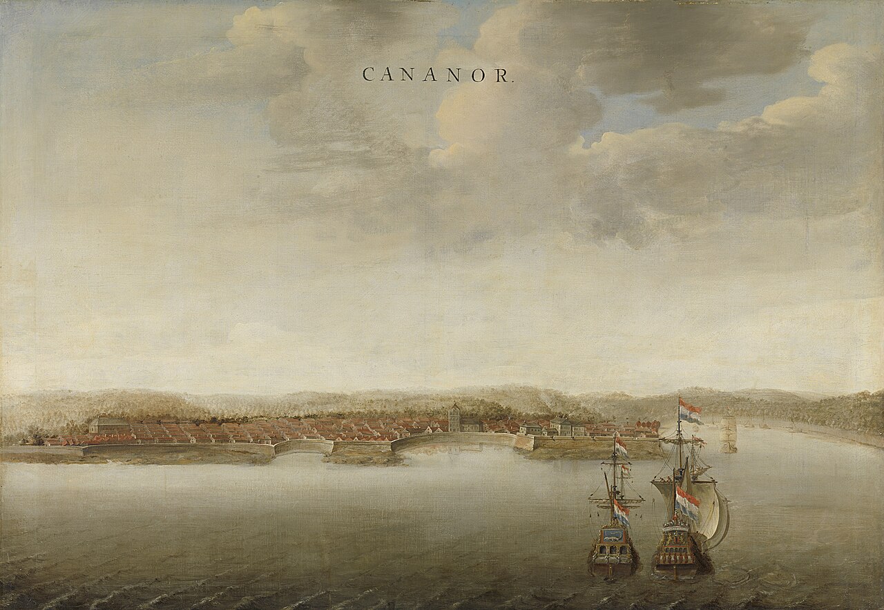 View of Cannanore on the Malabar Coast in India by Johannes Vingboons