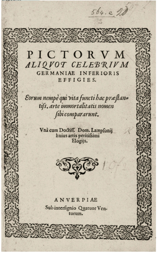 Pictorum aliquot celebrium Germaniae inferioris effigies by Johannes Wierix